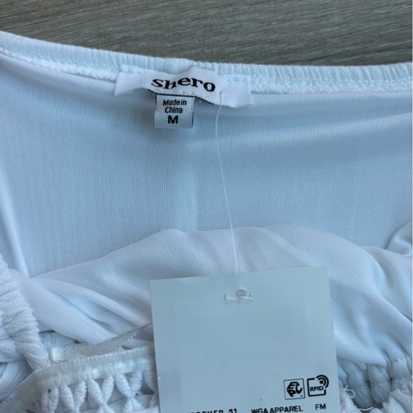 NWT Forever 21 White Crepe Caged V Neck Maxi Dress. Size M. - Picture 5 of 5